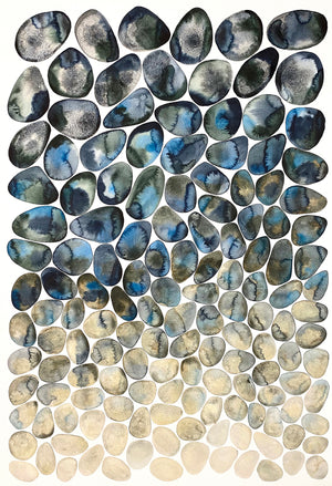 Affordable Art online, Watercolour painting, Parul Tolentino, Sea Pebbles